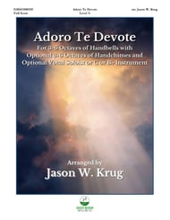 Adoro Te Devote Handbell sheet music cover Thumbnail